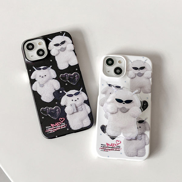 [THENINEMALL] Pattern Bad Puppy Outfits Hard Phone Case (2 types)