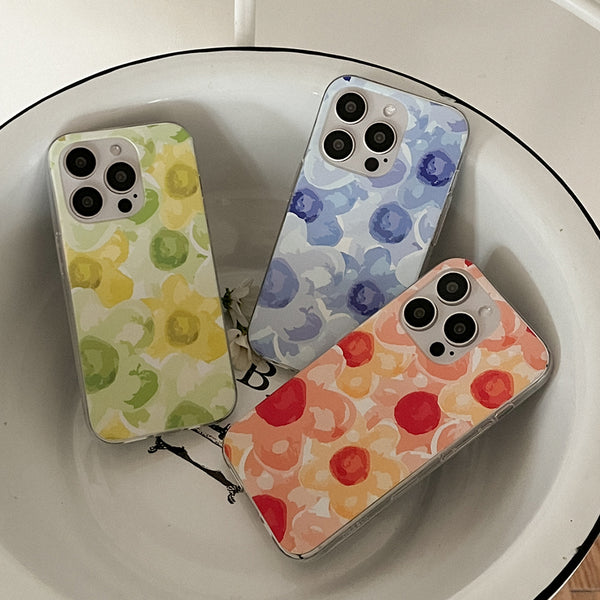 [Mademoment] Flower Watercolor Design Clear Phone Case (3 Types)