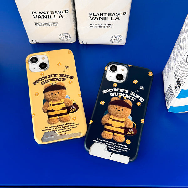 [THENINEMALL] Honey Bee Gummy Hard Phone Case (2 types)