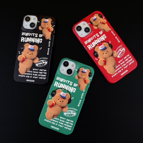 [THENINEMALL] Running Gummy Hard Phone Case (2 types)