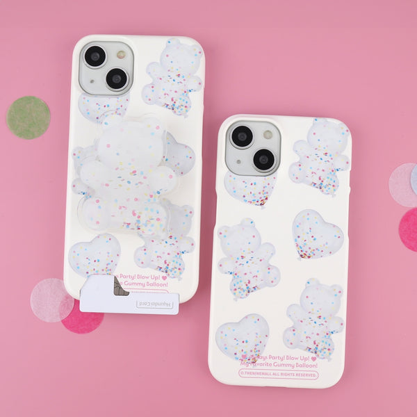 [THENINEMALL] White Gummy Balloon Hard Phone Case (2 types)