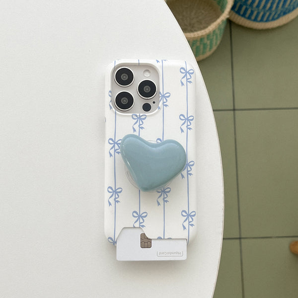 [Mademoment] Line Ribbon Pattern Design Phone Case