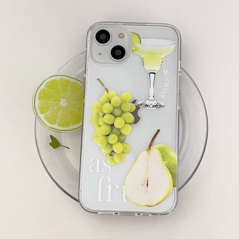 [Mademoment] Sweet Fruits Design Clear Phone Case (3 Types)