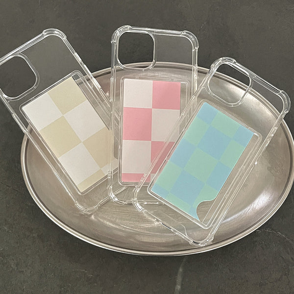 [Mademoment] House Checkerboard Design Clear Phone Case (1 Type)