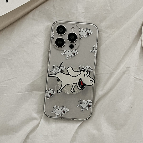 [Mademoment] Another Dog Pattern Design Clear Phone Case (3 Types)