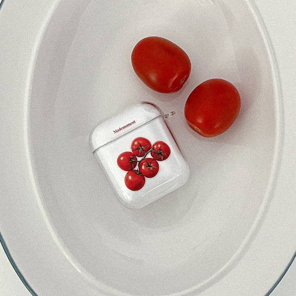 [Mademoment] Red Tomato Design Clear AirPods Case