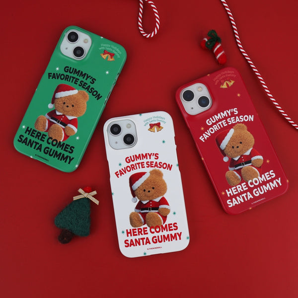 [THENINEMALL] Here Comes Santa Gummy Hard Phone Case (2 types)