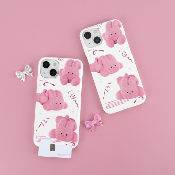 [THENINEMALL] Pink Ribbon Windy Hard Phone Case (2 types)