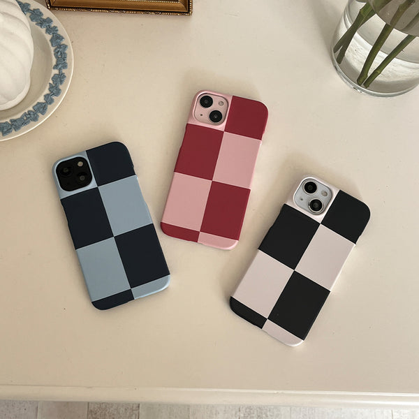 [Mademoment] Deep Checkerboard Design Phone Case