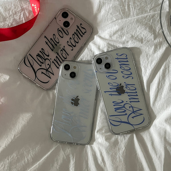 [Mademoment] Love The Scents Lettering Design Clear Phone Case (3 Types)