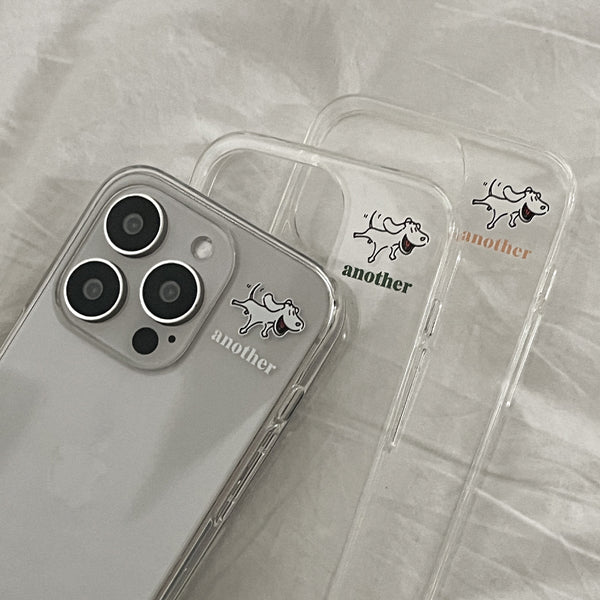 [Mademoment] Another Dog Side Design Clear Phone Case (3 Types)