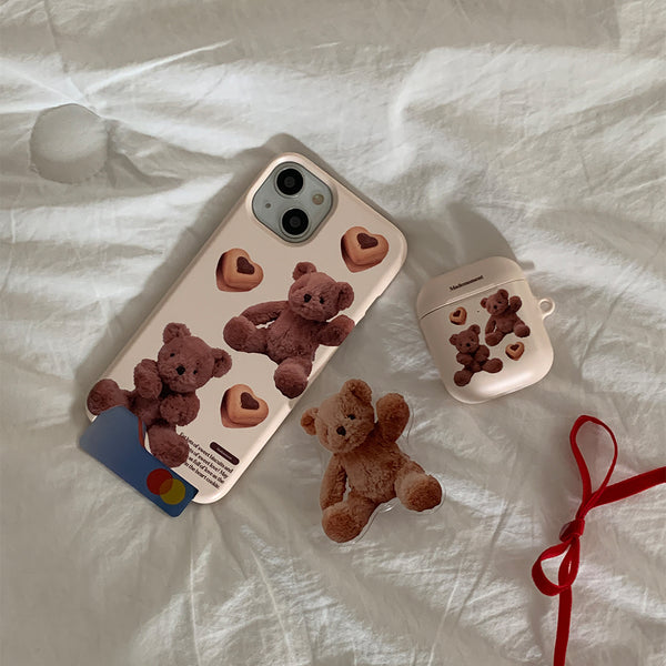 [Mademoment] Pattern Sweet Some Teddy Design AirPods Case