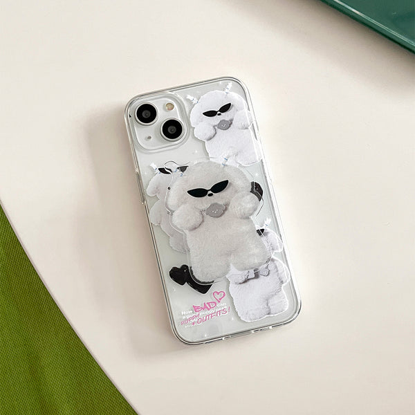 [THENINEMALL] Pattern Bad Puppy Outfits Clear Phone Case (3 types)
