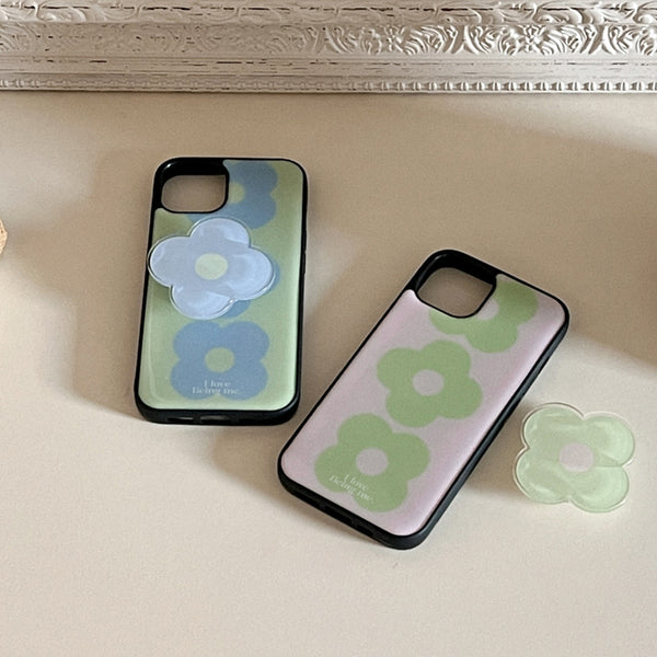 [Mademoment] Flower Drops Gradation Design Bumper Phone Case