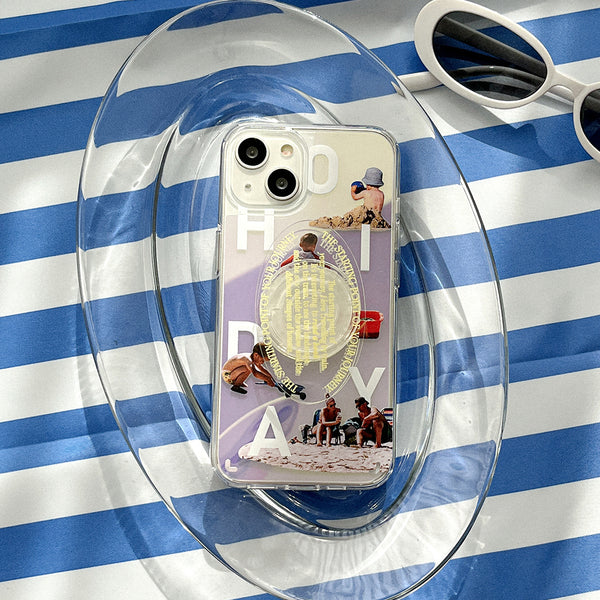 [Mademoment] Sand Play Design Glossy Mirror Phone Case