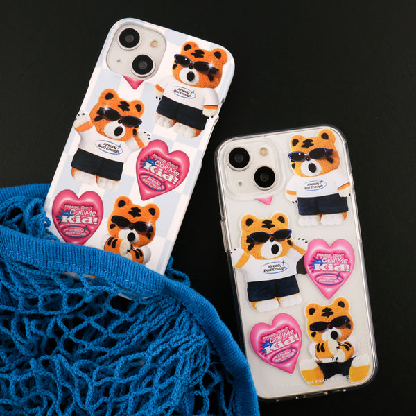 [THENINEMALL] Pattern Bad Hey Tiger Hard Phone Case (2 types)