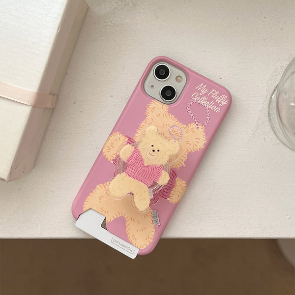 [Mademoment] Big Knit Bear Design Phone Case