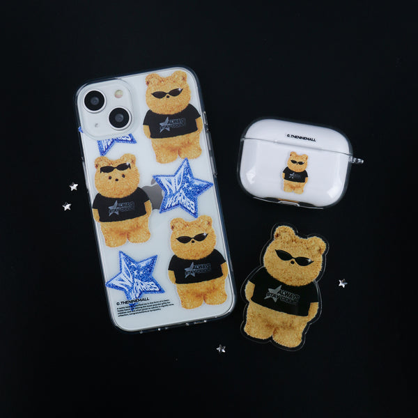 [THENINEMALL] Pattern No Worries Gummy Clear Phone Case (3 types)