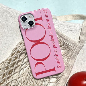 [Mademoment] Poolside Lettering Design Phone Case