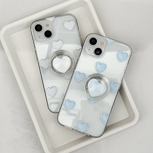 [Mademoment] Pure Love Pattern Design Clear Phone Case (3 Types)