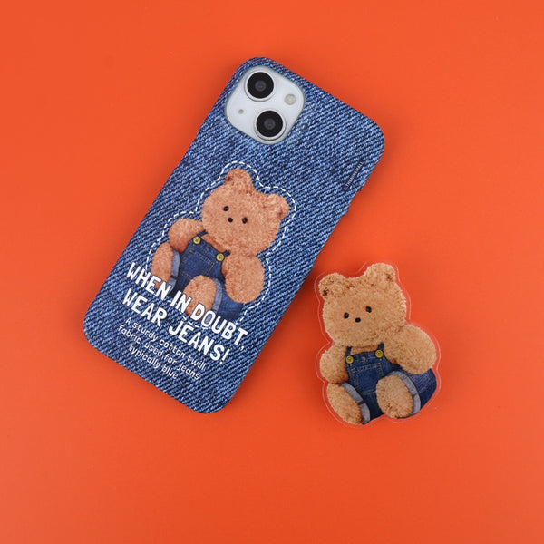 [THENINEMALL] Denim Gummy Hard Phone Case (2 types)