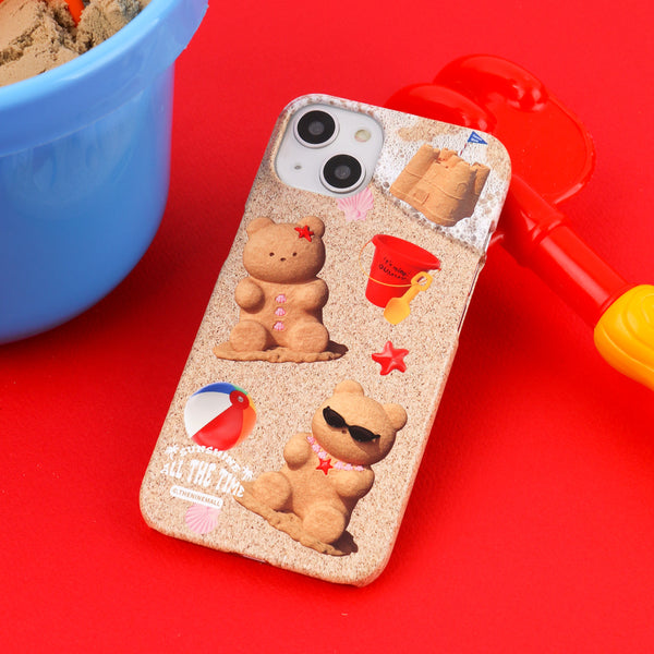 [THENINEMALL] Pattern Sand Gummy Hard Phone Case (2 types)