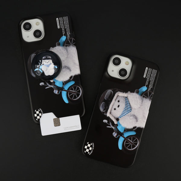 [THENINEMALL] Rider Puppy Hard Phone Case (2 types)