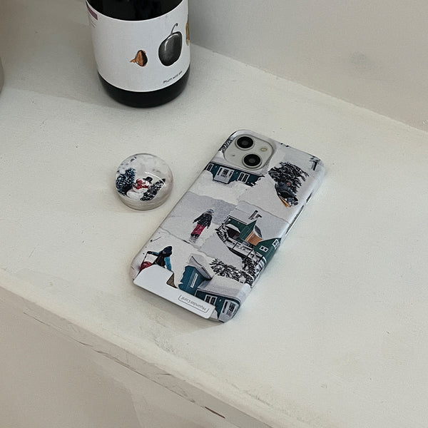 [Mademoment] Collage White Snow Design Phone Case