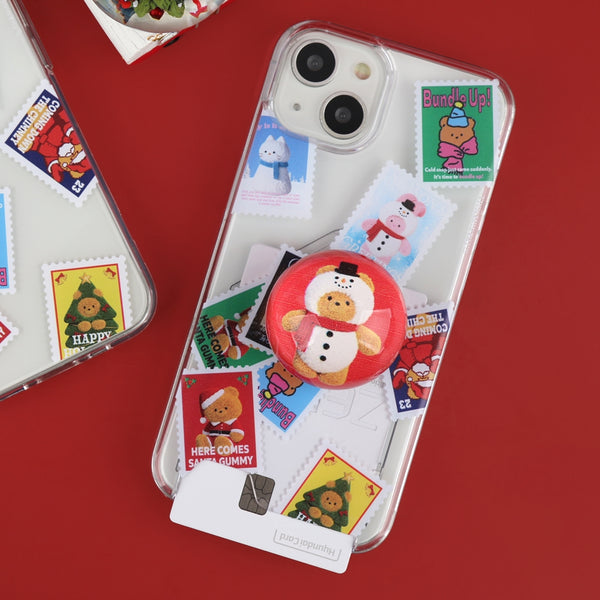 [THENINEMALL] Holiday Seal Sticker Clear Phone Case (3 types)