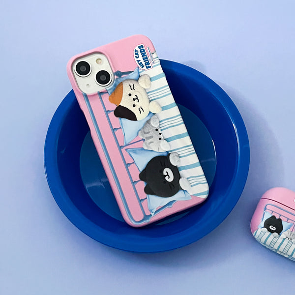 [THENINEMALL] Good Night Hey Cat Hard Phone Case (2 types)