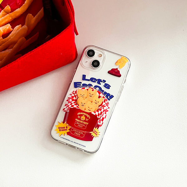 [THENINEMALL] Smile Gummy Fries Clear Phone Case (3 types)