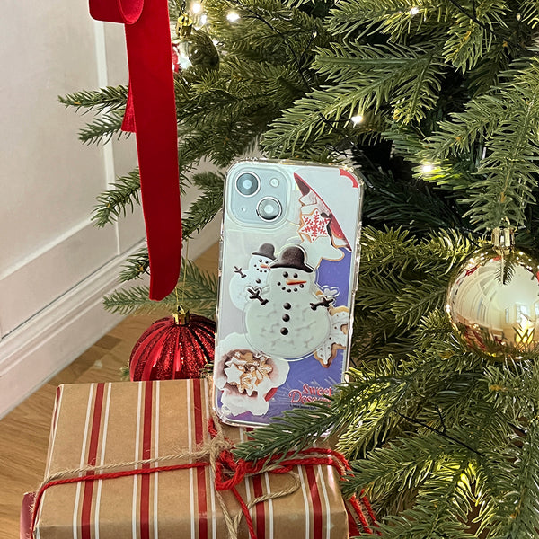 [Mademoment] Holiday Dessert Pattern Design Glossy Mirror Phone