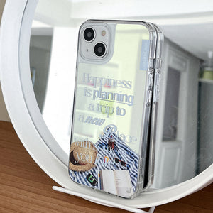 [Mademoment] Happy Plan Design Glossy Mirror Phone Case