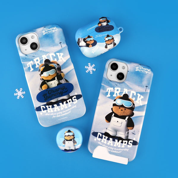 [THENINEMALL] Snowboarder Gummy Hard Phone Case (2 types)