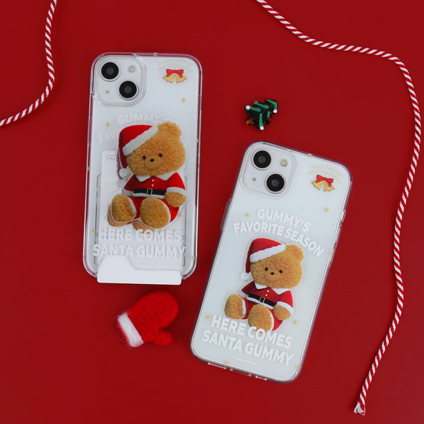 [THENINEMALL] Here Comes Santa Gummy Clear Phone Case (3 types)