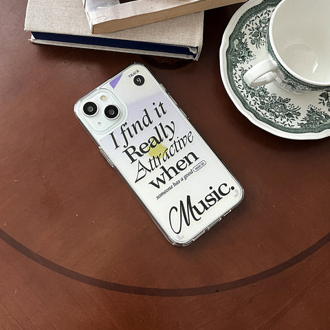 [Mademoment] Attractive Music Design Glossy Mirror Phone Case