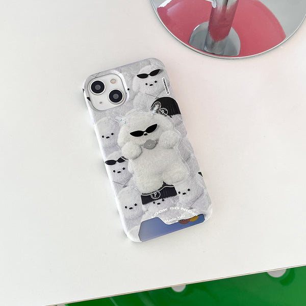 [THENINEMALL] Nice Puppy Pattern Hard Phone Case (2 types)