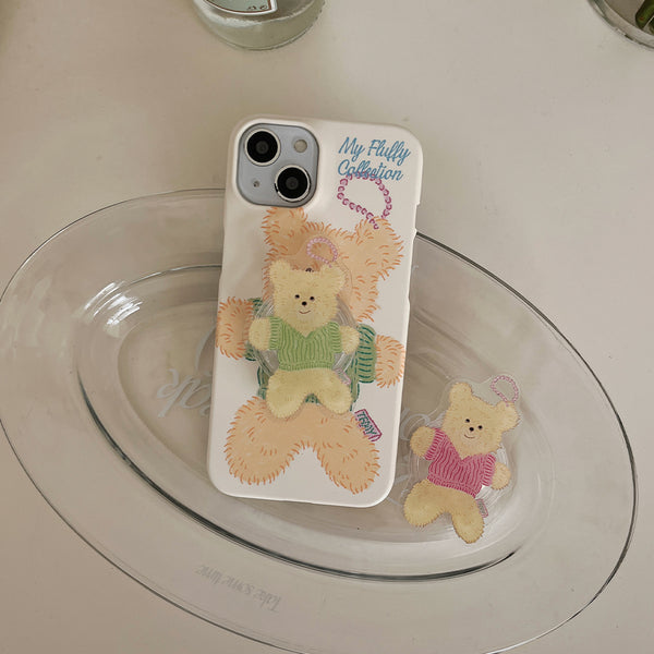 [Mademoment] Big Knit Bear Design Phone Case