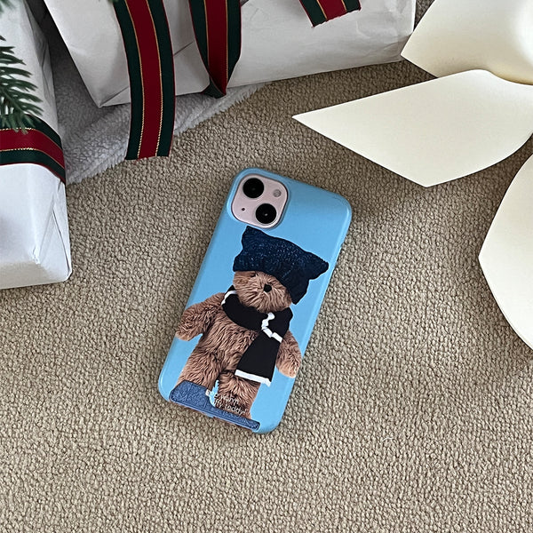 [Mademoment] Winter Fluffy Teddy Design Phone Case