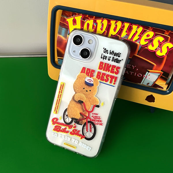 [THENINEMALL] Gummys Bike Shop Clear Phone Case (3 types)