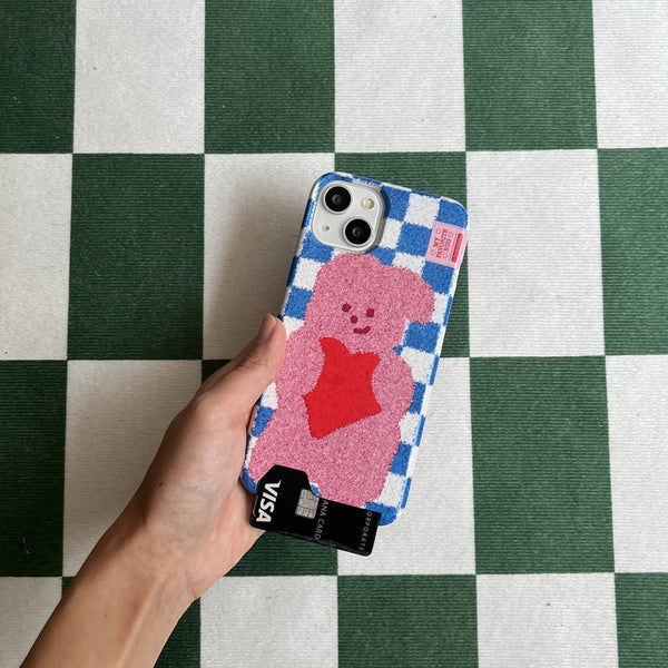 [THENINEMALL] Windy Checkerboard Rug Hard Phone Case (2 types)