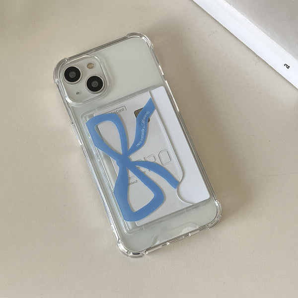 [Mademoment] Own Romantic Ribbon Design Clear Phone Case (4 Types)