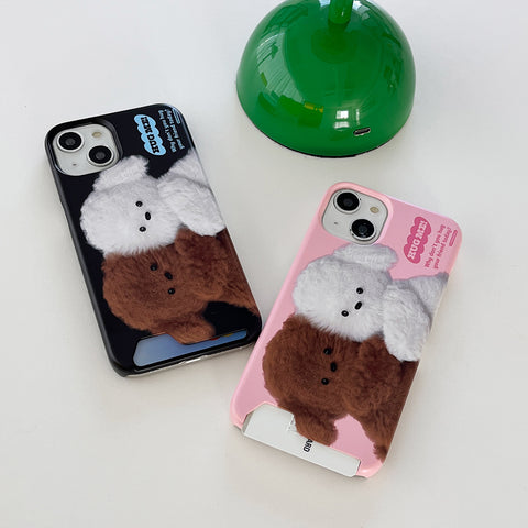 [THENINEMALL] Big Hug Puppy Hard Phone Case (2 types)