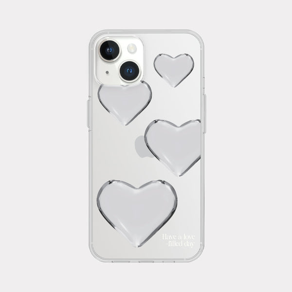 [Mademoment] Love Filled Day Design Clear Phone Case (3 Types)