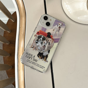 [Mademoment] Cozy Rest Day Design Glossy Mirror Phone Case