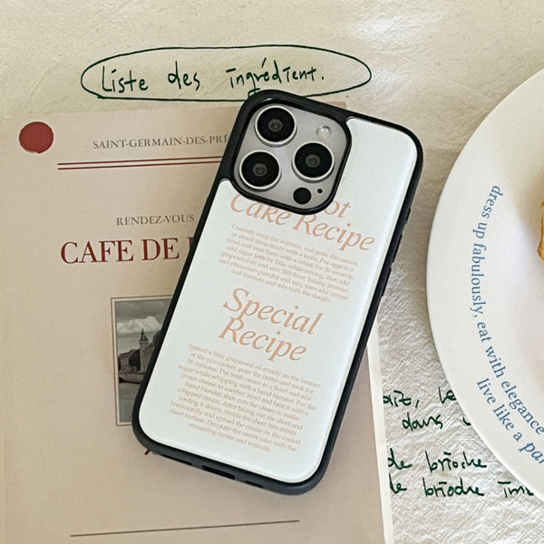 [Mademoment] Cake Recipe Lettering Design Bumper Phone Case