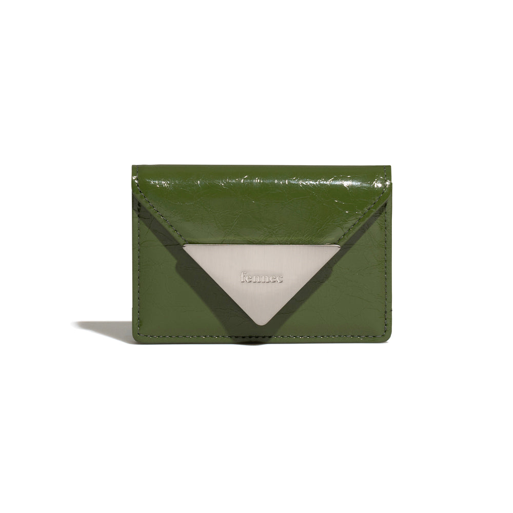 [Fennec] CRINKLE TRIANGLE ACCORDION POCKET - OLIVE