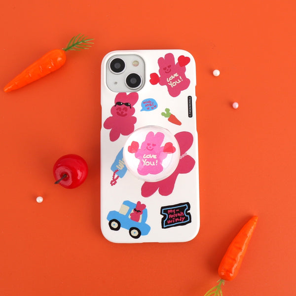 [THENINEMALL] Windy Painting Sticker Hard Phone Case (2 types)