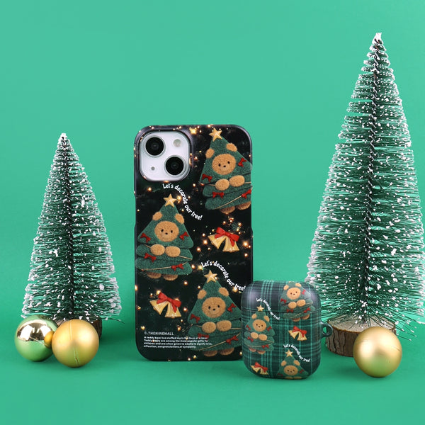 [THENINEMALL] Pattern Tree Gummy Hard Phone Case (2 types)