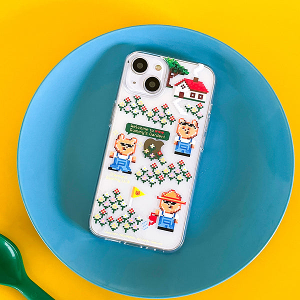 [THENINEMALL] Pixel Farmer Gummy Clear Phone Case (3 types)